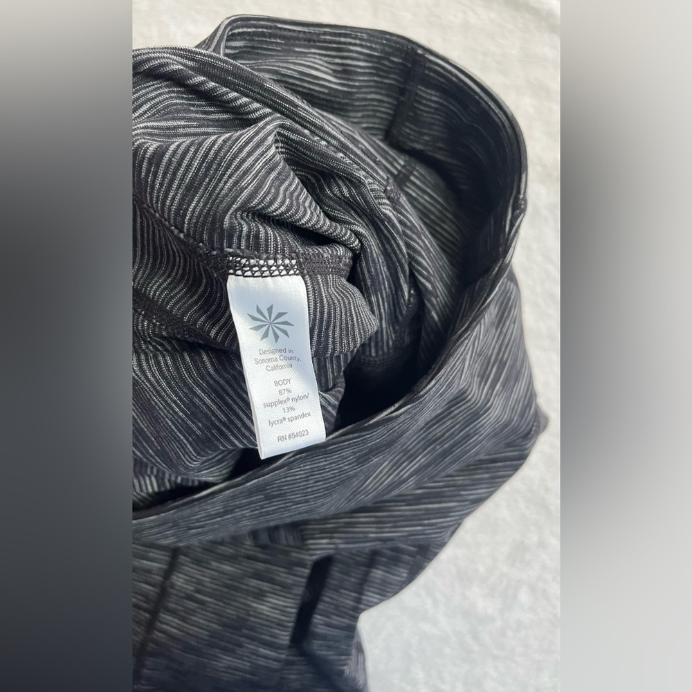 Athleta women’s small heathered black/gray Space Dye workout leggings - Picture 3 of 9